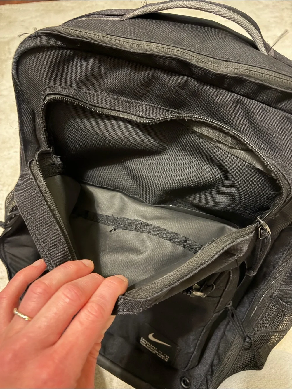 Black utility speed Nike backpack